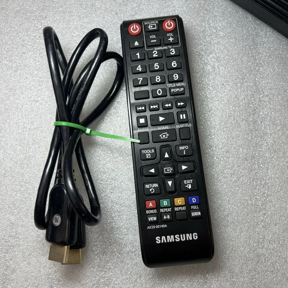 WORKS Samsung BD-J5100 Blu-ray Player 1080P FHD USB LAN w Remote & HDMI Cable
